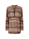 Missoni V-neck Patterned Top In Multi