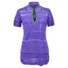 Missoni V-neck Polo Shirt In Purple Viscose In Purple
