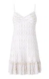 Missoni V-neck Raschel Mini Dress In White
