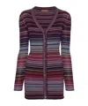 Missoni V-neck Striped Cardigan In Black