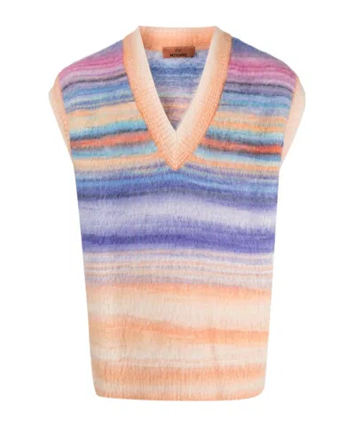 Missoni Knitted Vest In Neutral