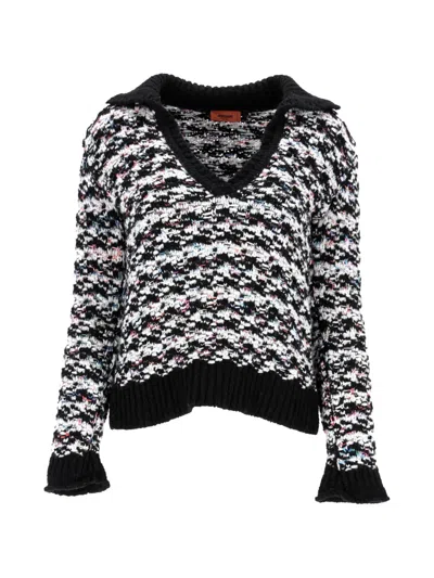 Pre-owned Missoni V-neck Sweater In Black