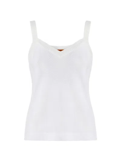 Missoni Kids' V-neck Texture Top In White