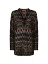 Missoni V-neck Textured Blouse In Brown