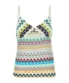 Missoni Embroidered Viscose Top In Multicolor