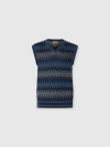 Missoni V-neck Vest With Zigzag Pattern In Multi