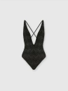 Missoni Zigzag-pattern Swimsuit In Black