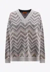 Missoni Women Oversized Sweater With Zig Zag Pattern In Multicolor
