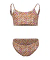 Missoni V-shaped Bikini Set In Brown