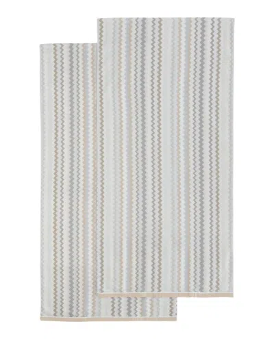 Missoni Valparaiso King Size Pillow Case Set Of 2 In Gray