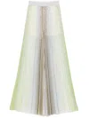 Missoni Vertical Stripe Pants With Pleated Texture In White