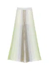 Missoni Vertical Stripe Trousers With Shimmering Textures In White