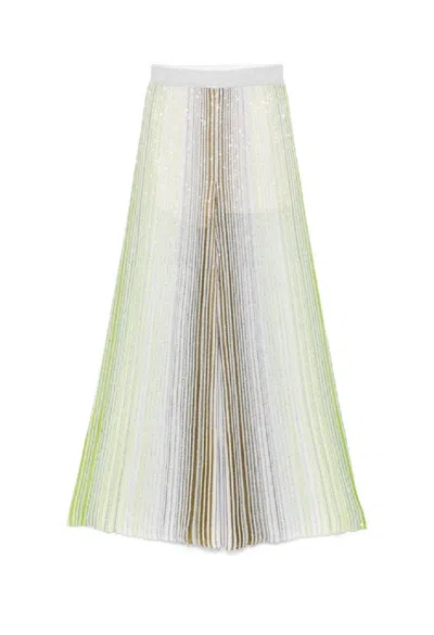 MISSONI VERTICAL STRIPE TROUSERS WITH SHIMMERING TEXTURES