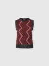 Missoni Vest With Macro Zig Zag And Sequins In Multicoloured