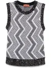 Missoni Womens Grey Chevron Sequin-embellished Knit Vest In White