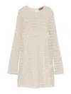 Missoni Short Dress With Long Sleeves And Unique Construction In Beige