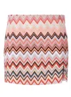 Missoni Vibrant Zigzag Pattern Miniskirt With Textured Finish In Multi