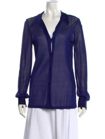 Pre-owned Missoni Vintage 1970's Blouse In Blue