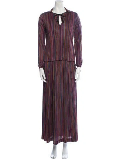 Pre-owned Missoni Vintage 1970's Skirt Set In Black