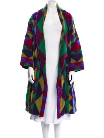 Pre-owned Missoni Vintage 1980's Coat In Purple