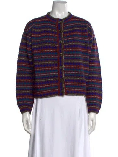 Pre-owned Missoni Vintage 1980's Sweater In Blue/brown