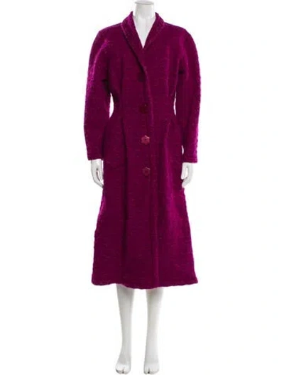 Pre-owned Missoni Vintage 1980's Trench Coat In Purple