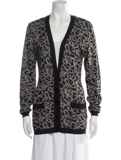 Pre-owned Missoni Vintage Animal Print Sweater In Black