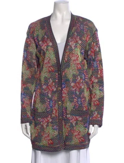 Pre-owned Missoni Vintage Floral Print Sweater In Multi