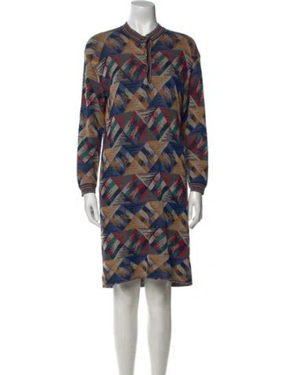 Pre-owned Missoni Vintage Knee-length Dress In Blue