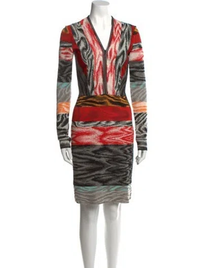 Pre-owned Missoni Vintage Knee-length Dress In Red