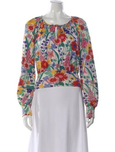 Pre-owned Missoni Vintage Late 1970's - Early 1980's Blouse In White