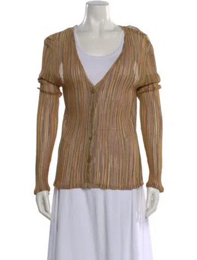 Pre-owned Missoni Vintage Late 1970's - Early 1980's Sweater In Yellow