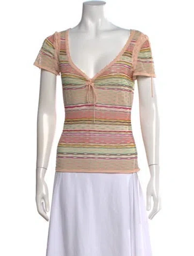 Pre-owned Missoni Vintage Late 1990's - Early 2000's Top In Pink
