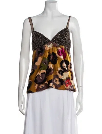Pre-owned Missoni Vintage Late 1990's - Early 2000's Top In Yellow