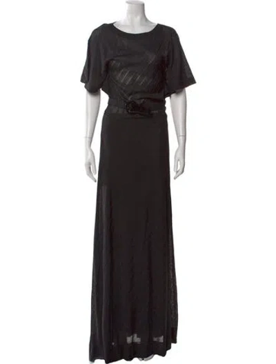 Pre-owned Missoni Vintage Long Dress In Black