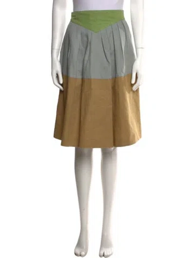 Pre-owned Missoni Vintage Midi Length Skirt In Blue/neutrals
