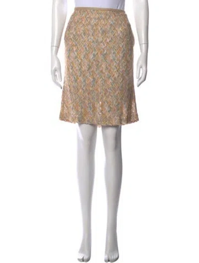 Pre-owned Missoni Vintage Mini Skirt In Neutral