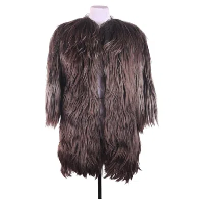 Pre-owned Missoni Vintage  Fur Coat In Black