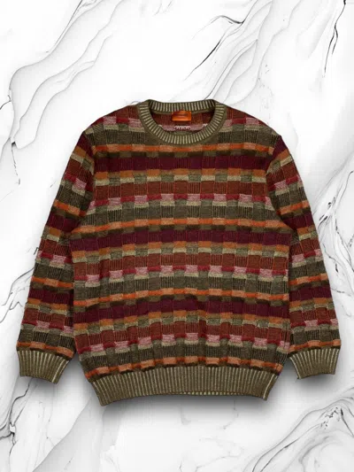 Pre-owned Missoni Vintage  Multicolor Coogi Style Wool Sweater Jumper