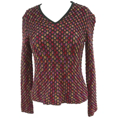 Pre-owned Missoni Vintage Multicolour Wool Sweater Size S Unisex Made In Italy In Black