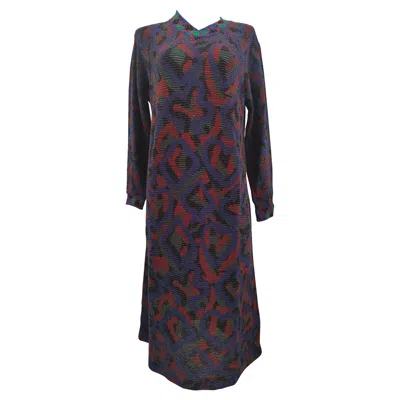 Pre-owned Missoni Vintage Multicoloured Dress Size L Circa 1990s Women's Fashion In Black