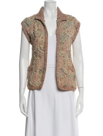 Pre-owned Missoni Vintage Patterned Vest In Multicolor