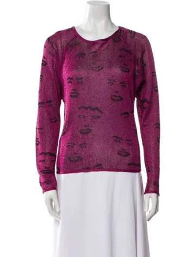 Pre-owned Missoni Vintage Printed Sweatshirt In Pink