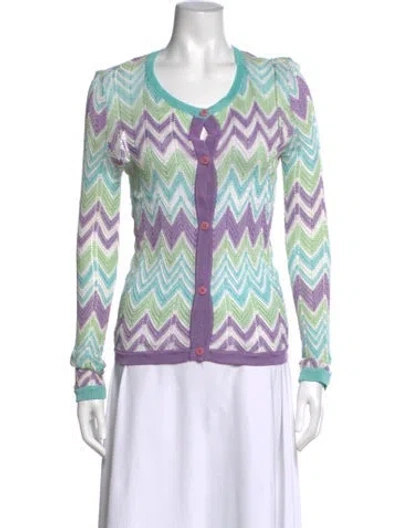 Pre-owned Missoni Vintage Striped Sweater In Blue