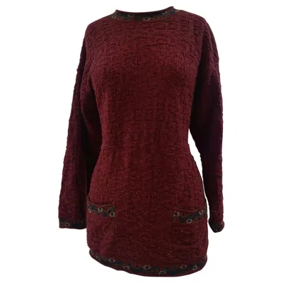 Pre-owned Missoni Vintage Unisex Red Sweater Circa 1990s Made In Italy Size L