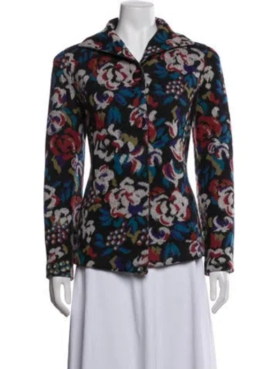 Pre-owned Missoni Vintage Wool Jacket In Black