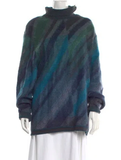 Pre-owned Missoni Vintage Wool Sweater In Blue