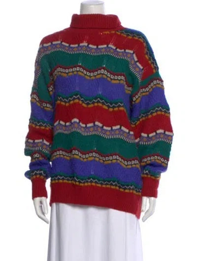 Pre-owned Missoni Vintage Wool Sweater In Red