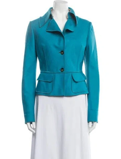 Pre-owned Missoni Virgin Wool Blazer In Blue
