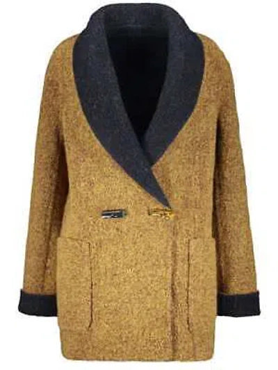 Pre-owned Missoni Virgin Wool Coat In Yellow